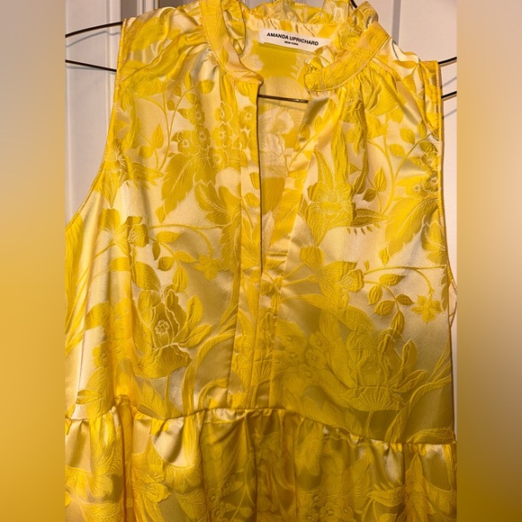 NWOT Amanda Uprichard Sleeveless Saffron Dress yellow medium - Picture 10 of 12